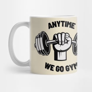 Anytime Fitness | Anytime We Go Gym Dumbbell Logo Mug